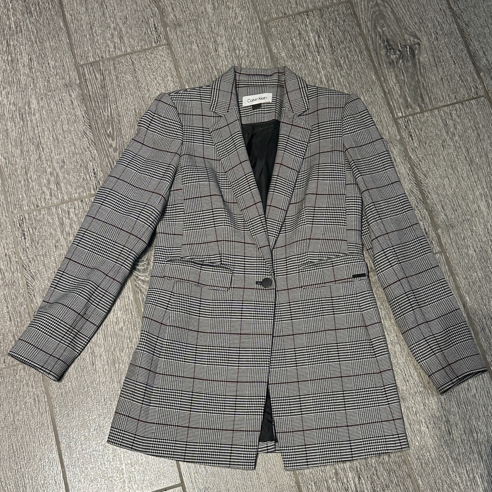 Calvin Klein Checkered Blazer